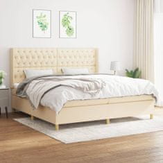 Petromila vidaXL Boxspring posteľ s matracom krémová 200x200 cm látka