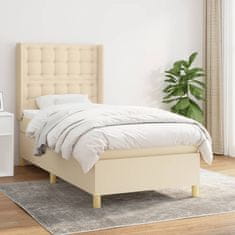 Petromila vidaXL Boxspring posteľ s matracom krémová 100x200 cm látka