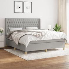 Petromila vidaXL Boxspring posteľ s matracom bledosivá 180x200 cm látka