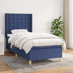 Petromila vidaXL Boxspring posteľ s matracom modrá 100x200 cm látka