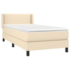 Petromila vidaXL Boxspring posteľ s matracom krémová 100x200 cm látka