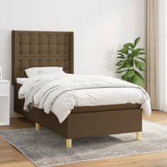 Petromila vidaXL Boxspring posteľ s matracom tmavohnedá 100x200 cm látka