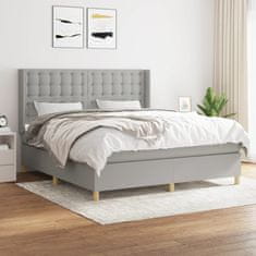 Petromila vidaXL Boxspring posteľ s matracom bledosivá 180x200 cm látka