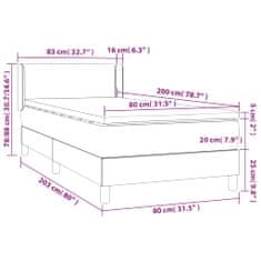 Petromila vidaXL Boxspring posteľ s matracom kapučínová 80x200 cm umelá koža