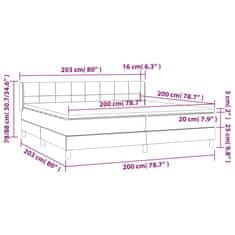 Petromila vidaXL Boxspring posteľ s matracom modrá 200x200 cm látka