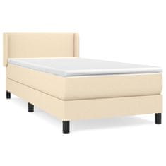 Petromila vidaXL Boxspring posteľ s matracom krémový 140x190 cm látka