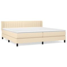 Petromila vidaXL Boxspring posteľ s matracom krémová 200x200 cm látka