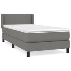 Petromila vidaXL Boxspring posteľ s matracom tmavosivá 90x190 cm látka