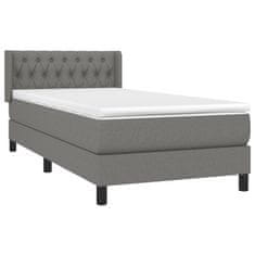 Petromila vidaXL Boxspring posteľ s matracom tmavosivá 100x200 cm látka