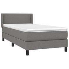 Petromila vidaXL Boxspring posteľ s matracom tmavosivá 90x200 cm látka