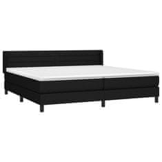 shumee Boxspring posteľ s matracom čierna 200x200 cm látka