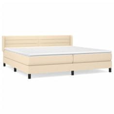 Petromila vidaXL Boxspring posteľ s matracom krémová 200x200 cm látka