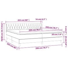 Petromila vidaXL Boxspring posteľ s matracom krémová 200x200 cm látka