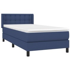 Petromila vidaXL Boxspring posteľ s matracom modrá 100x200 cm látka