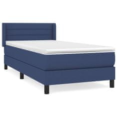 shumee Boxspring posteľ s matracom modrá 100x200 cm látka