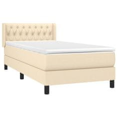 Petromila vidaXL Boxspring posteľ s matracom krémová 100x200 cm látka