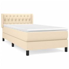 Petromila vidaXL Boxspring posteľ s matracom krémová 100x200 cm látka