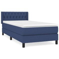 Petromila vidaXL Boxspring posteľ s matracom modrá 100x200 cm látka