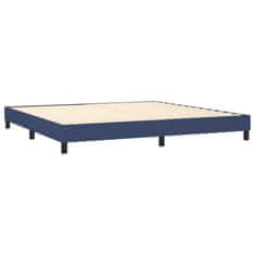 shumee Boxspring posteľ s matracom modrá 200x200 cm látka