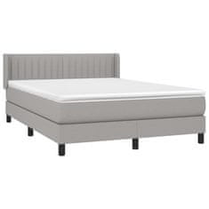 Petromila vidaXL Boxspring posteľ s matracom bledosivá 140x200 cm látka