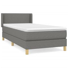 Petromila vidaXL Boxspring posteľ s matracom tmavosivá 90x190 cm látka