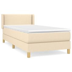 Petromila vidaXL Boxspring posteľ s matracom krémová 100x200 cm látka