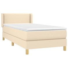 shumee Boxspring posteľ s matracom krémová 100x200 cm látka