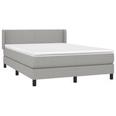 Petromila vidaXL Boxspring posteľ s matracom bledosivá 140x200 cm látka