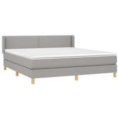 Petromila vidaXL Boxspring posteľ s matracom svetlosivá 100x200 cm látka