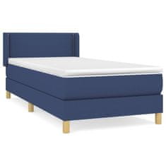 shumee Boxspring posteľ s matracom modrá 100x200 cm látka