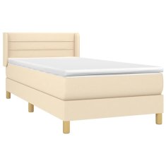 Petromila vidaXL Boxspring posteľ s matracom krémová 100x200 cm látka