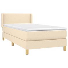 Petromila vidaXL Boxspring posteľ s matracom krémová 100x200 cm látka