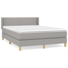 Petromila vidaXL Boxspring posteľ s matracom bledosivý 140x190 cm látka