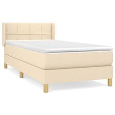 Petromila vidaXL Boxspring posteľ s matracom krémová 100x200 cm látka