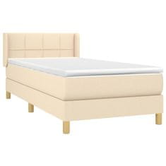 Petromila vidaXL Boxspring posteľ s matracom krémová 100x200 cm látka