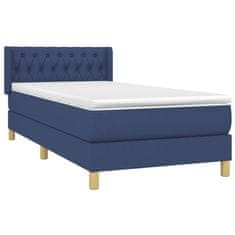 Petromila vidaXL Boxspring posteľ s matracom modrá 100x200 cm látka