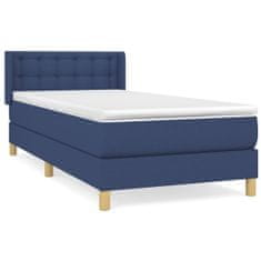 Petromila vidaXL Boxspring posteľ s matracom modrá 100x200 cm látka