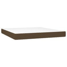 shumee Boxspring posteľ s matracom tmavohnedá 160x200 cm látka