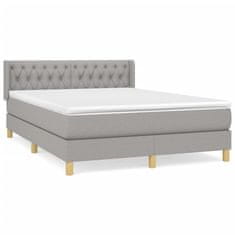 Petromila vidaXL Boxspring posteľ s matracom bledosivý 140x190 cm látka