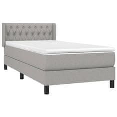 Petromila vidaXL Boxspring posteľ s matracom bledosivý 100x200 cm látka