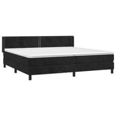 shumee Posteľný rám boxspring s matracom čierny 200x200 cm zamat