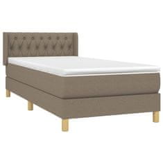 Petromila vidaXL Boxspring posteľ s matracom sivohnedý 100x200 cm látka