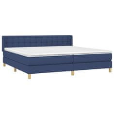 shumee Boxspring posteľ s matracom modrá 200x200 cm látka