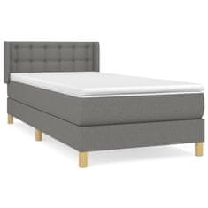 Petromila vidaXL Boxspring posteľ s matracom tmavosivá 100x200 cm látka