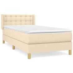 Petromila vidaXL Boxspring posteľ s matracom krémová 100x200 cm látka