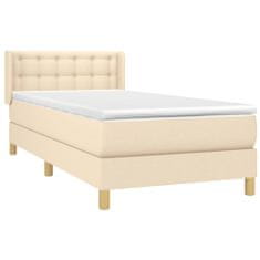 Petromila vidaXL Boxspring posteľ s matracom krémová 100x200 cm látka