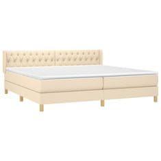 Petromila vidaXL Boxspring posteľ s matracom krémová 200x200 cm látka