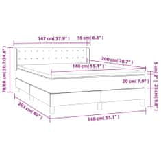 Petromila vidaXL Boxspring posteľ s matracom bledosivá 140x200 cm látka