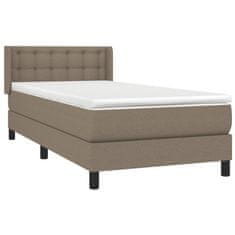 shumee Boxspring posteľ s matracom sivohnedý 100x200 cm látka