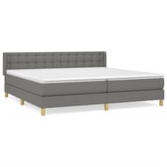 Petromila vidaXL Boxspring posteľ s matracom tmavosivá 180x200 cm látka